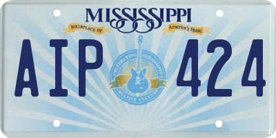 MS license plate AIP424
