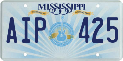 MS license plate AIP425