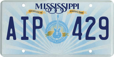 MS license plate AIP429