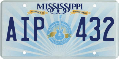 MS license plate AIP432