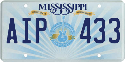 MS license plate AIP433