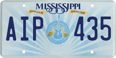 MS license plate AIP435
