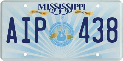 MS license plate AIP438