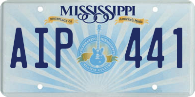 MS license plate AIP441