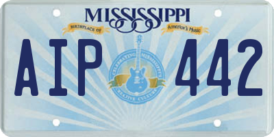 MS license plate AIP442