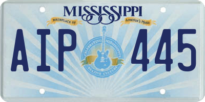 MS license plate AIP445