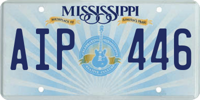 MS license plate AIP446