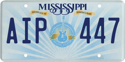 MS license plate AIP447
