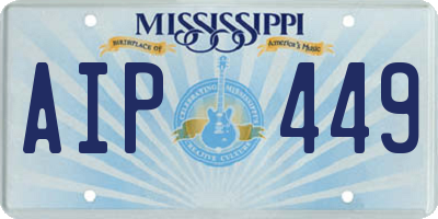 MS license plate AIP449