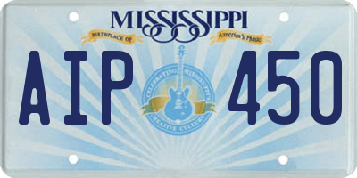 MS license plate AIP450