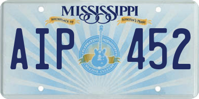 MS license plate AIP452