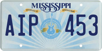 MS license plate AIP453