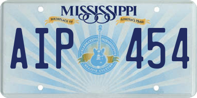 MS license plate AIP454