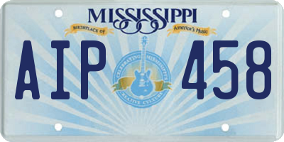 MS license plate AIP458