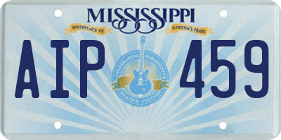 MS license plate AIP459