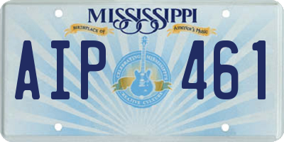 MS license plate AIP461