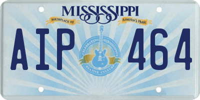 MS license plate AIP464