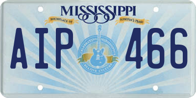 MS license plate AIP466