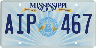MS license plate AIP467