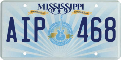 MS license plate AIP468