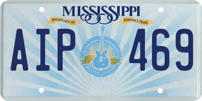 MS license plate AIP469