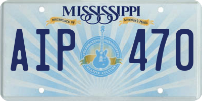 MS license plate AIP470