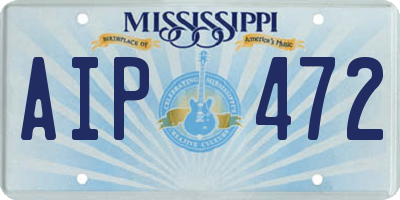 MS license plate AIP472