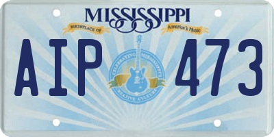 MS license plate AIP473