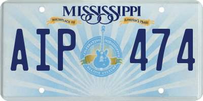 MS license plate AIP474
