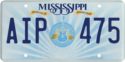 MS license plate AIP475