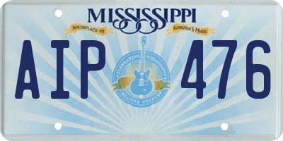 MS license plate AIP476