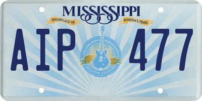 MS license plate AIP477