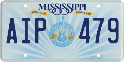 MS license plate AIP479