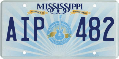 MS license plate AIP482