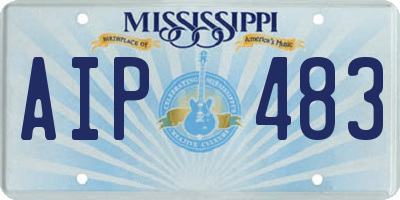 MS license plate AIP483