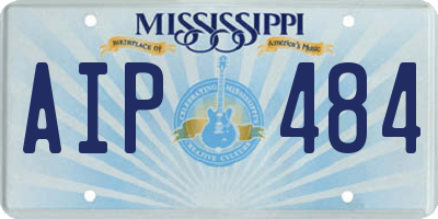 MS license plate AIP484