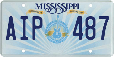 MS license plate AIP487