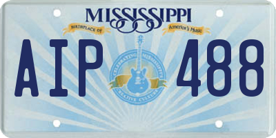 MS license plate AIP488