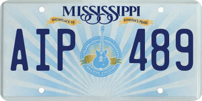 MS license plate AIP489