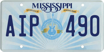 MS license plate AIP490