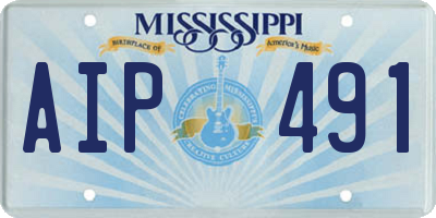 MS license plate AIP491