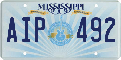 MS license plate AIP492