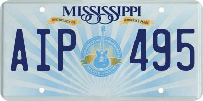 MS license plate AIP495