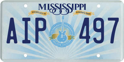 MS license plate AIP497