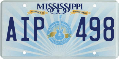 MS license plate AIP498