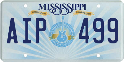 MS license plate AIP499