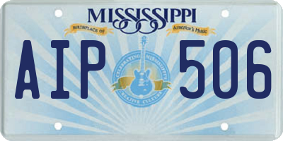 MS license plate AIP506
