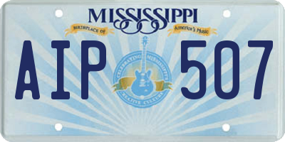MS license plate AIP507