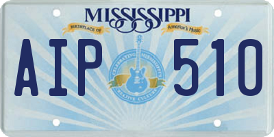 MS license plate AIP510