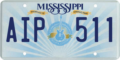 MS license plate AIP511